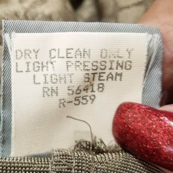 Rabbit Designs Career Casual Travel Knit Olive Green Jacket/Dress Suit Size 16M - Picture 11 of 11